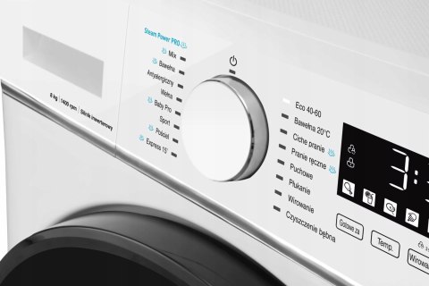 PRALKA AMICA WA5S814ADiSOzH 8 kg 1400 obr Steam Power Pro