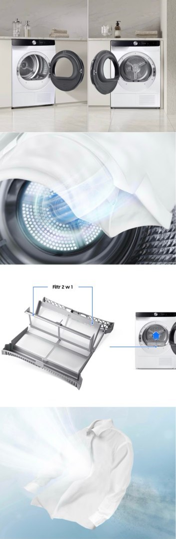 SUSZARKA SAMSUNG DV90DB7845GEU4 9 kg Inverter, Optimal Dry, Wi-Fi