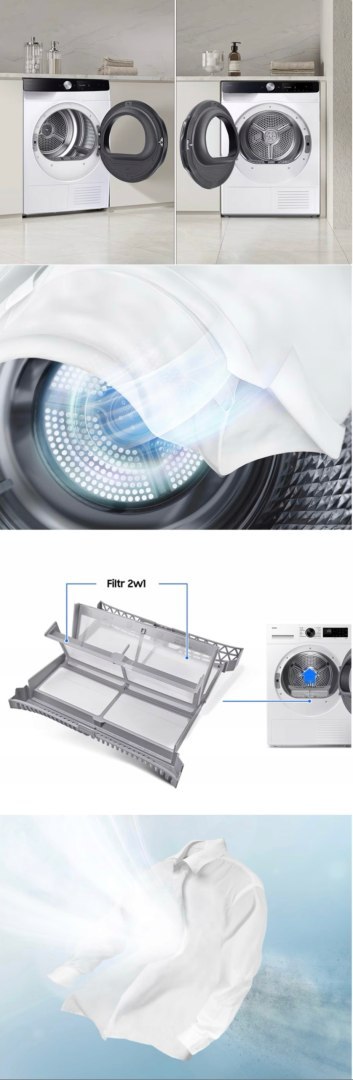 SUSZARKA SAMSUNG DV90DG6845LKU4 9 kg Inverter, Optimal Dry, Wi-Fi