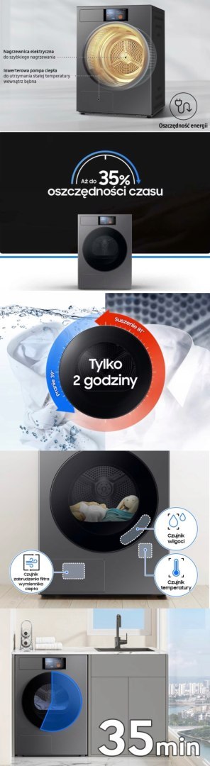 SUSZARKA SAMSUNG DV90F09F4SU4 Bespoke AI Home 9 kg Inwerter AirRefresh WiFi