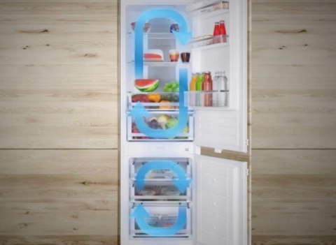 LODÓWKA AMICA FD280.3FR(E) RETRO 255 L Total No Frost, Inwerter, Ośw. LED