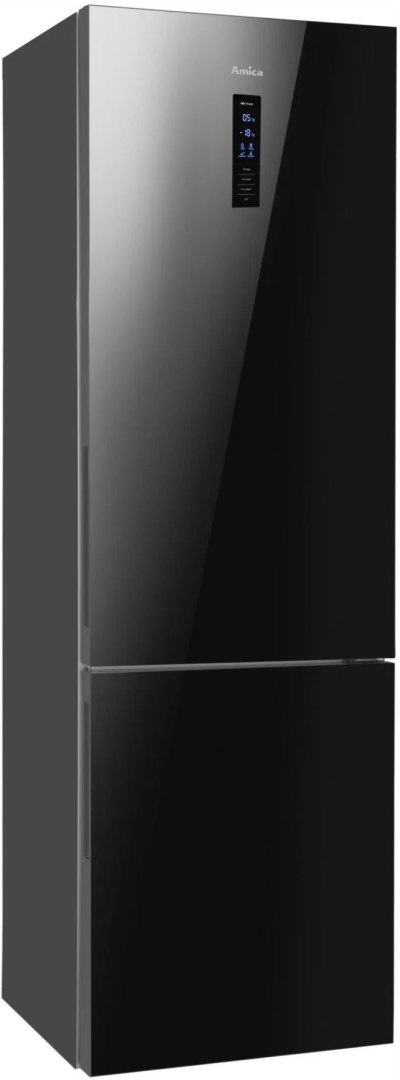 LODÓWKA AMICA FK3356.4GBDF(D) CIEMNE SZKŁO 322 L Total No Frost, Inwerter
