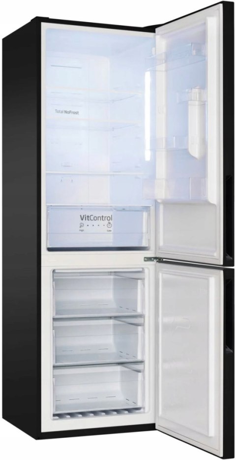 LODÓWKA AMICA FK3356.4GBDF(D) CIEMNE SZKŁO 322 L Total No Frost, Inwerter