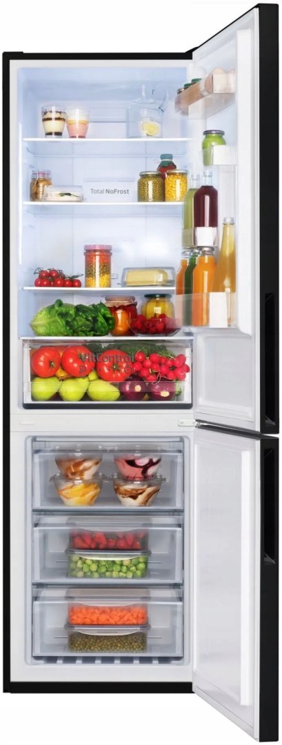 LODÓWKA AMICA FK3356.4GBDF(D) CIEMNE SZKŁO 322 L Total No Frost, Inwerter