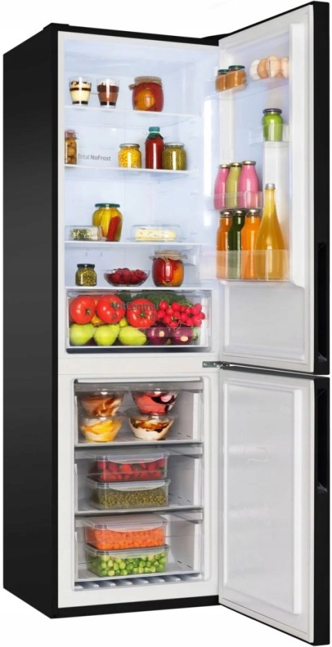 LODÓWKA AMICA FK3356.4GBDF(D) CIEMNE SZKŁO 322 L Total No Frost, Inwerter