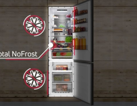 LODÓWKA AMICA FK3495.3FBAA 250 L Total No Frost, Oświetlenie LED