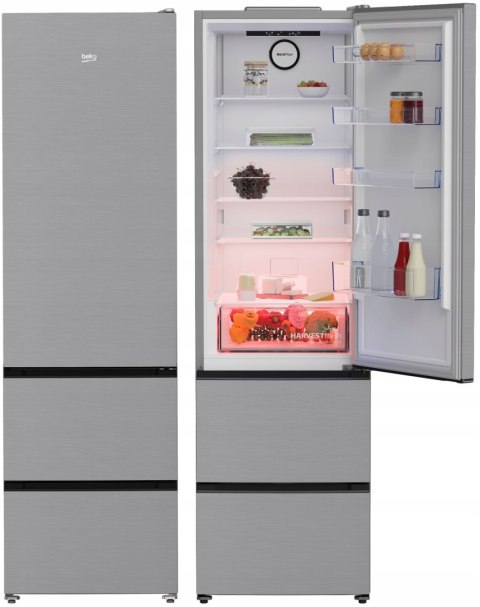 LODÓWKA BEKO B3RGNA354HXB1 351 L No Frost, Oświetlenie LED, Aero Flow