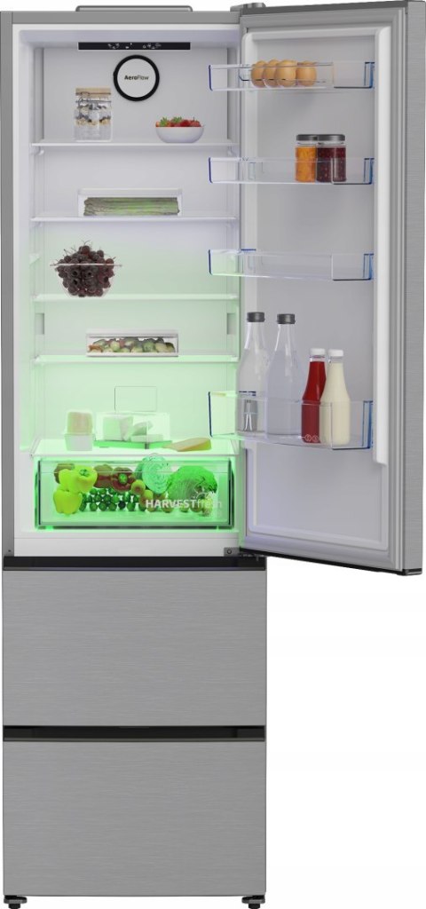 LODÓWKA BEKO B3RGNA354HXB1 351 L No Frost, Oświetlenie LED, Aero Flow