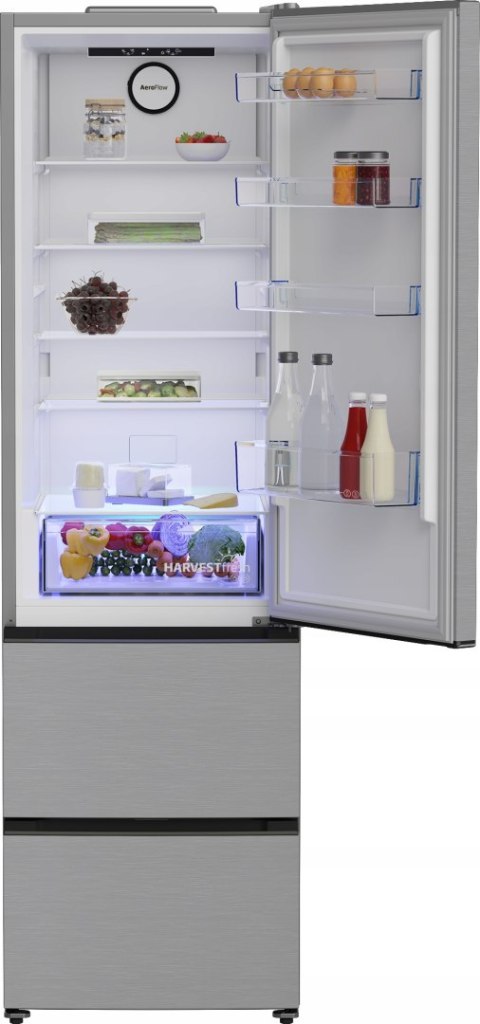 LODÓWKA BEKO B3RGNA354HXB1 351 L No Frost, Oświetlenie LED, Aero Flow