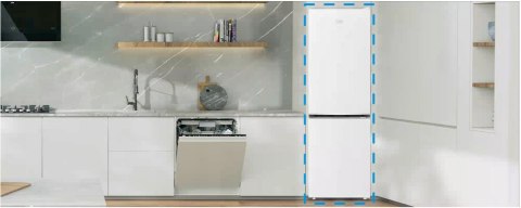 LODÓWKA BEKO RCNA305K40WN 266 L No Frost, Oświetlenie LED