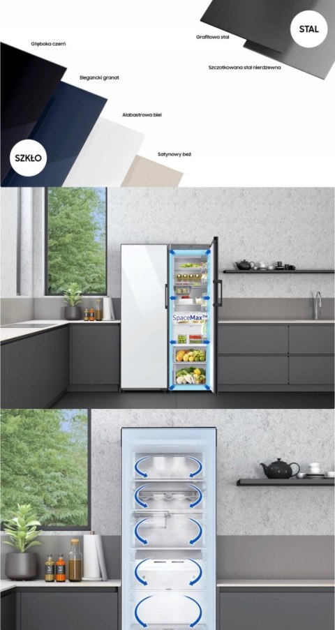 LODÓWKA SAMSUNG RR39C76C322/EF 387 L Inverter Metal cooling Power cool WiFi