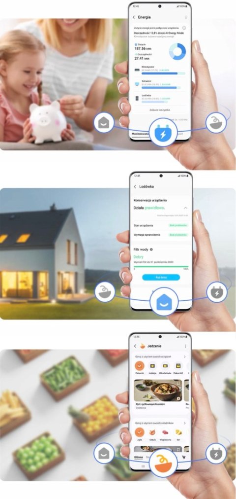 LODÓWKA SAMSUNG RR39C76C322/EF 387 L Inverter Metal cooling Power cool WiFi