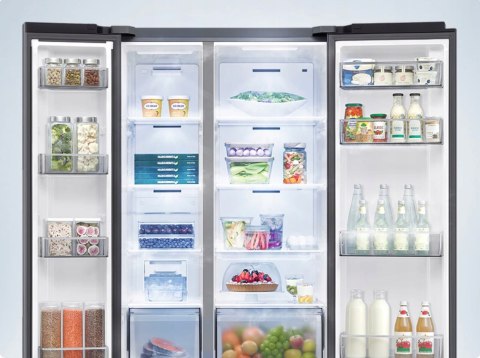 LODÓWKA SIDE BY SIDE SAMSUNG RS70F65QEFEO 659 L Inverter, Power Cool, Wi-Fi