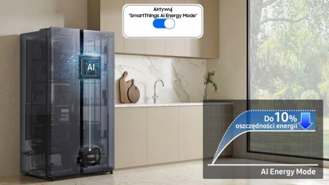 LODÓWKA SIDE BY SIDE SAMSUNG RS70F65QETEO Power Cool, Freeze Inverter WiFi